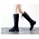 Fashion New Popular Autumn Winter Leather Ankle Snow Boots Women Shoes Warm Vintage Classic Military Female Motorcycle Booties